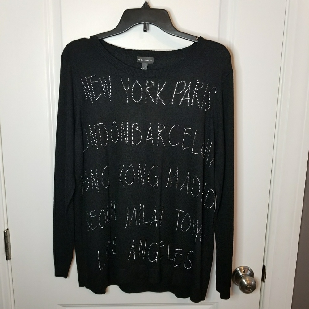 Plus size The Limited black crewneck sweater NWT